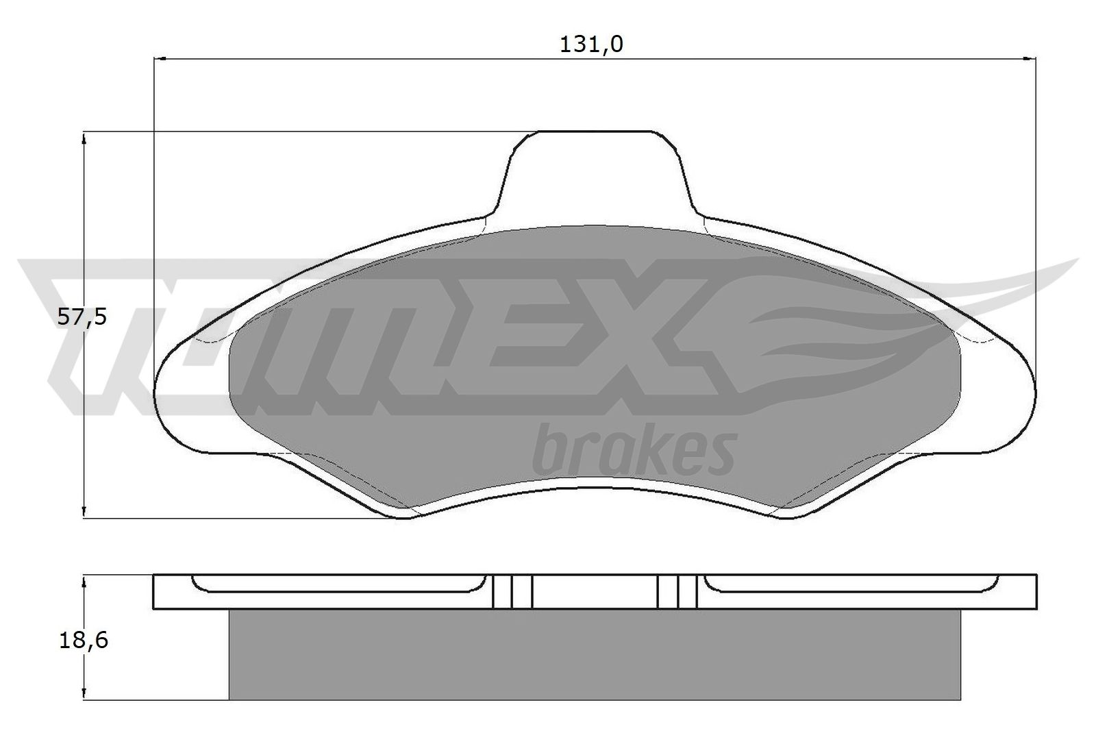 Sada brzdových platničiek kotúčovej brzdy TOMEX Brakes